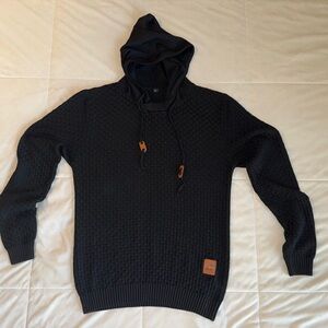 Stylish Black Hooded Sweater